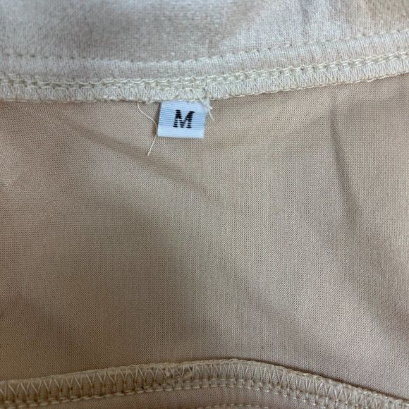 Western Tassel Notch Lapel Collar Long Sleeve Open Front Jacket Cream Size M - Picture 7 of 7